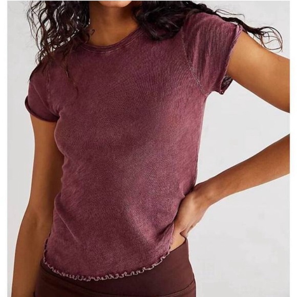 Free People We the Free Be My Baby
Burgundy Cotton T-Shirt size L - Picture 1 of 4
